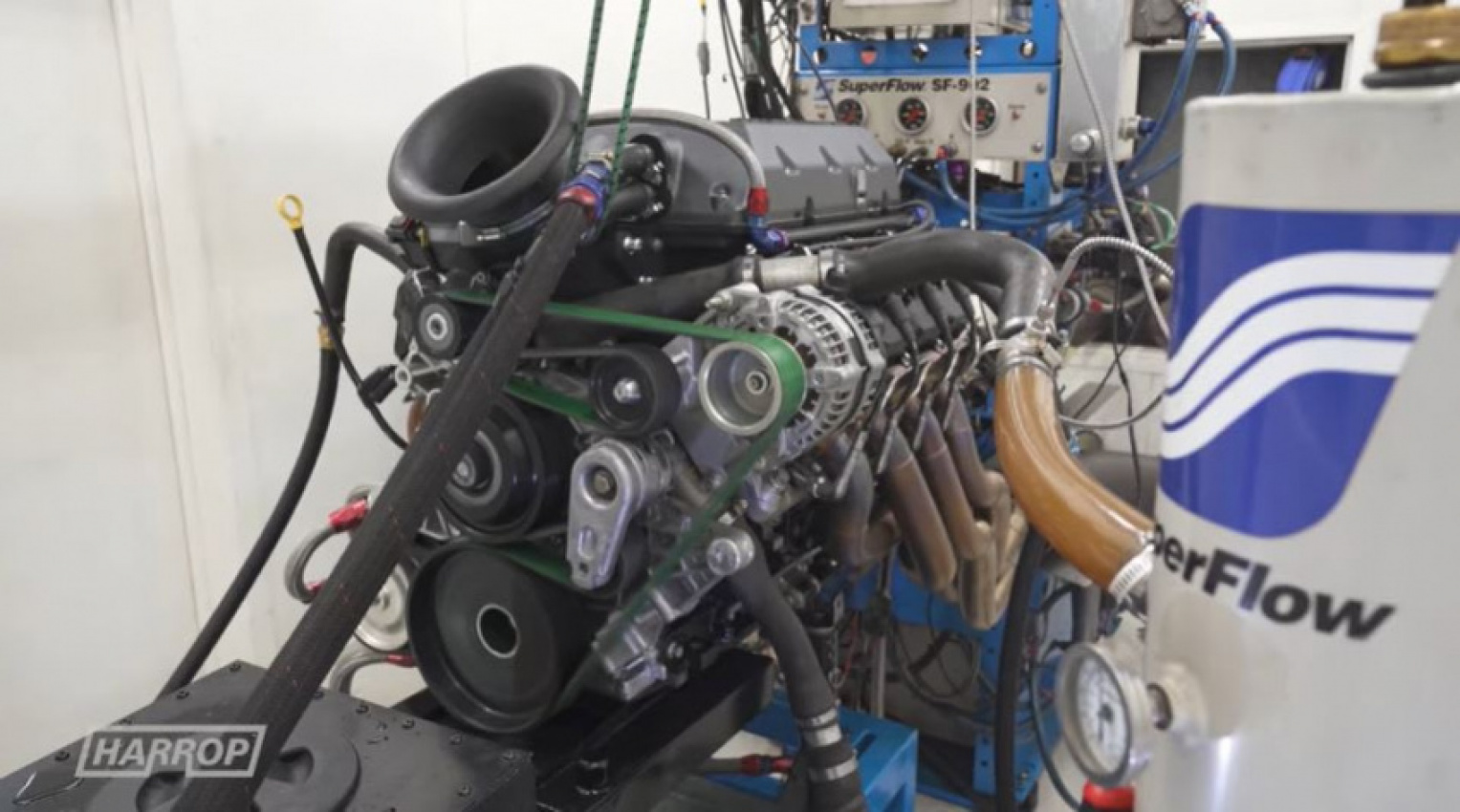 autos, cars, ford, hp, video: harrop-supercharged ford godzilla v8 makes 1300hp
