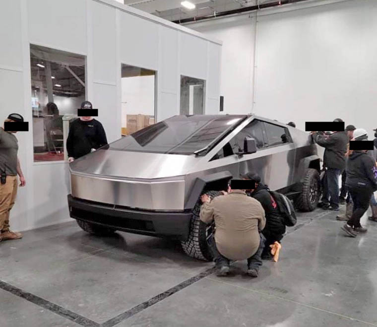 autos, cars, news, tesla, cybertruck, tesla cybertruck leaked images show clear look at updated alpha prototype