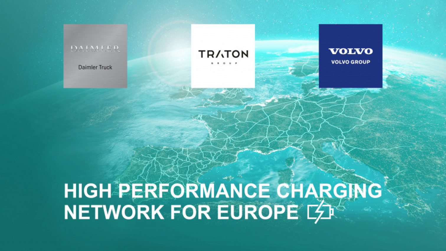 autos, cars, commercial vehicles, volvo, daimler truck, martin daum, martin lundstedt, traton group, volvo group, daimler truck, traton & volvo group plan european ev charging network for heavy-duty trucks