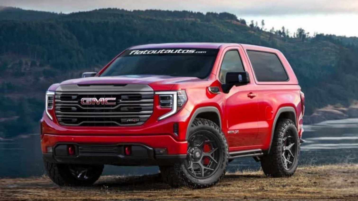 autos, cars, gmc, tuner teases two-door gmc suv with removable roof panel