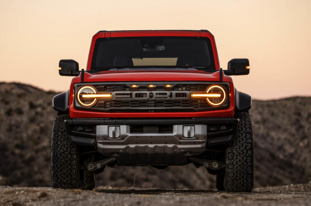 autos, cars, ford, hp, reviews, car news, ford bronco, ford ranger raptor, new cars, new 2022 ford bronco raptor is 400bhp baja-style suv