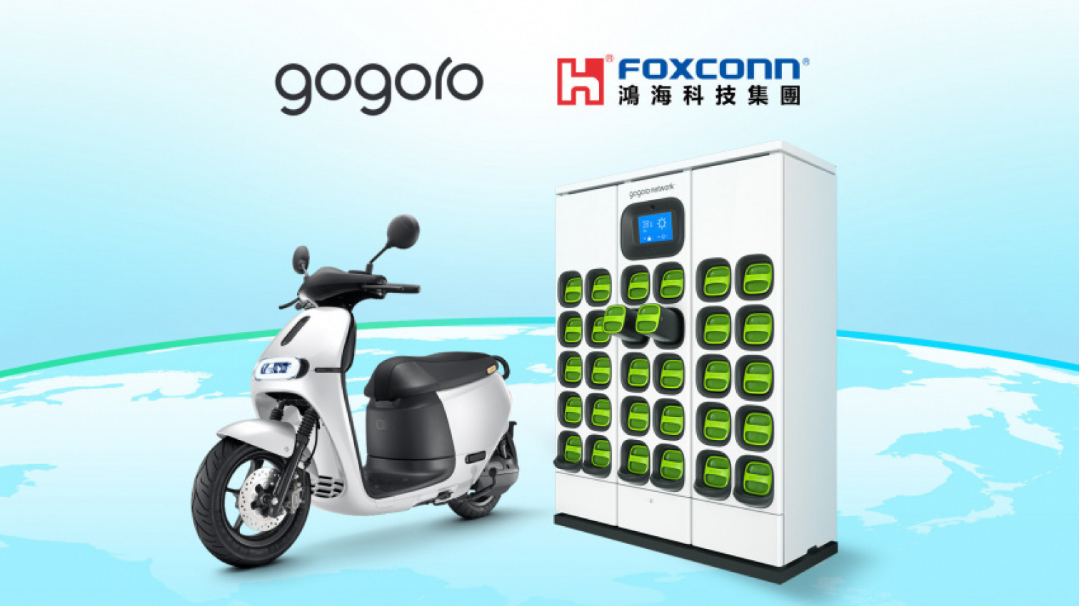 asia, autos, cars, smart, foxconn, gogoro, horace luke, young liu, foxconn and gogoro announce partnership to accelerate expansion of battery swapping system & smartscooters