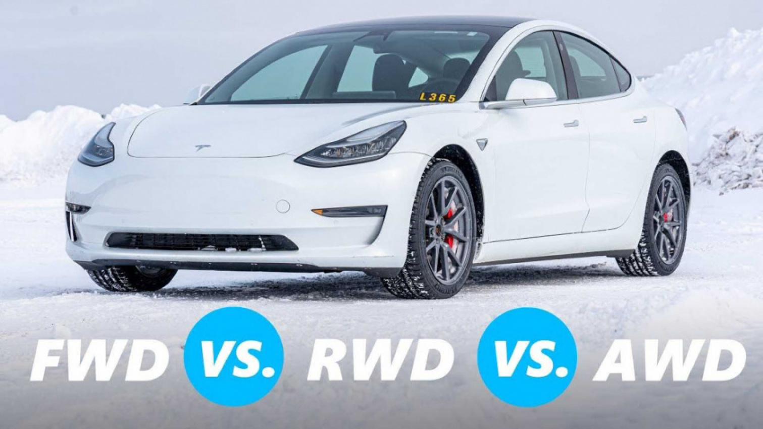 autos, cars, evs, tesla, tesla model 3, watch tesla model 3 in snow: fwd vs rwd vs awd comparison