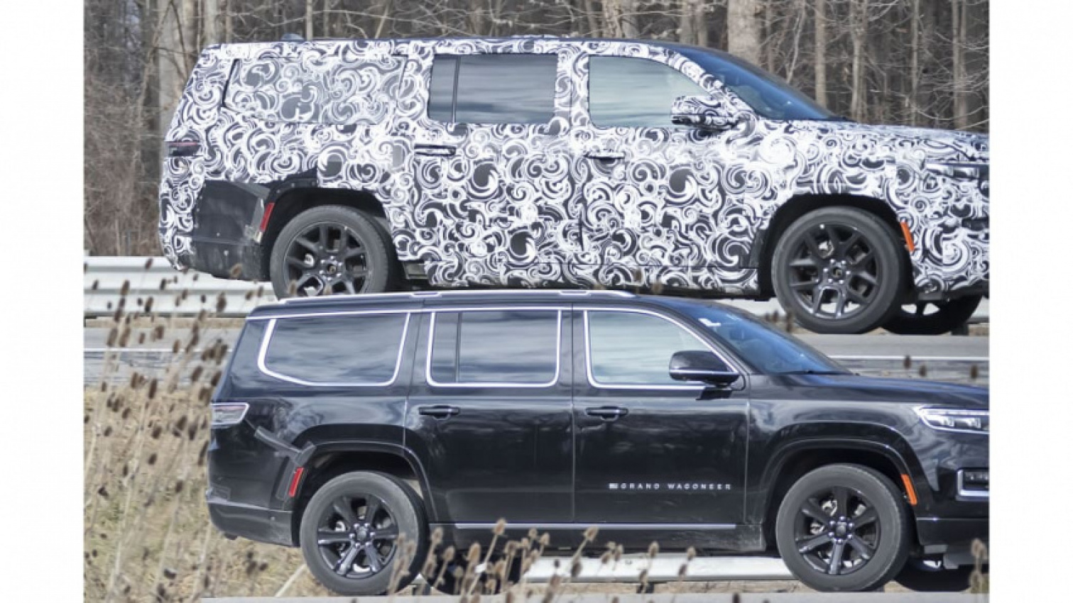 autos, cars, jeep, spy photos, luxury, off-road vehicles, jeep wagoneer looms large in long wheelbase spec