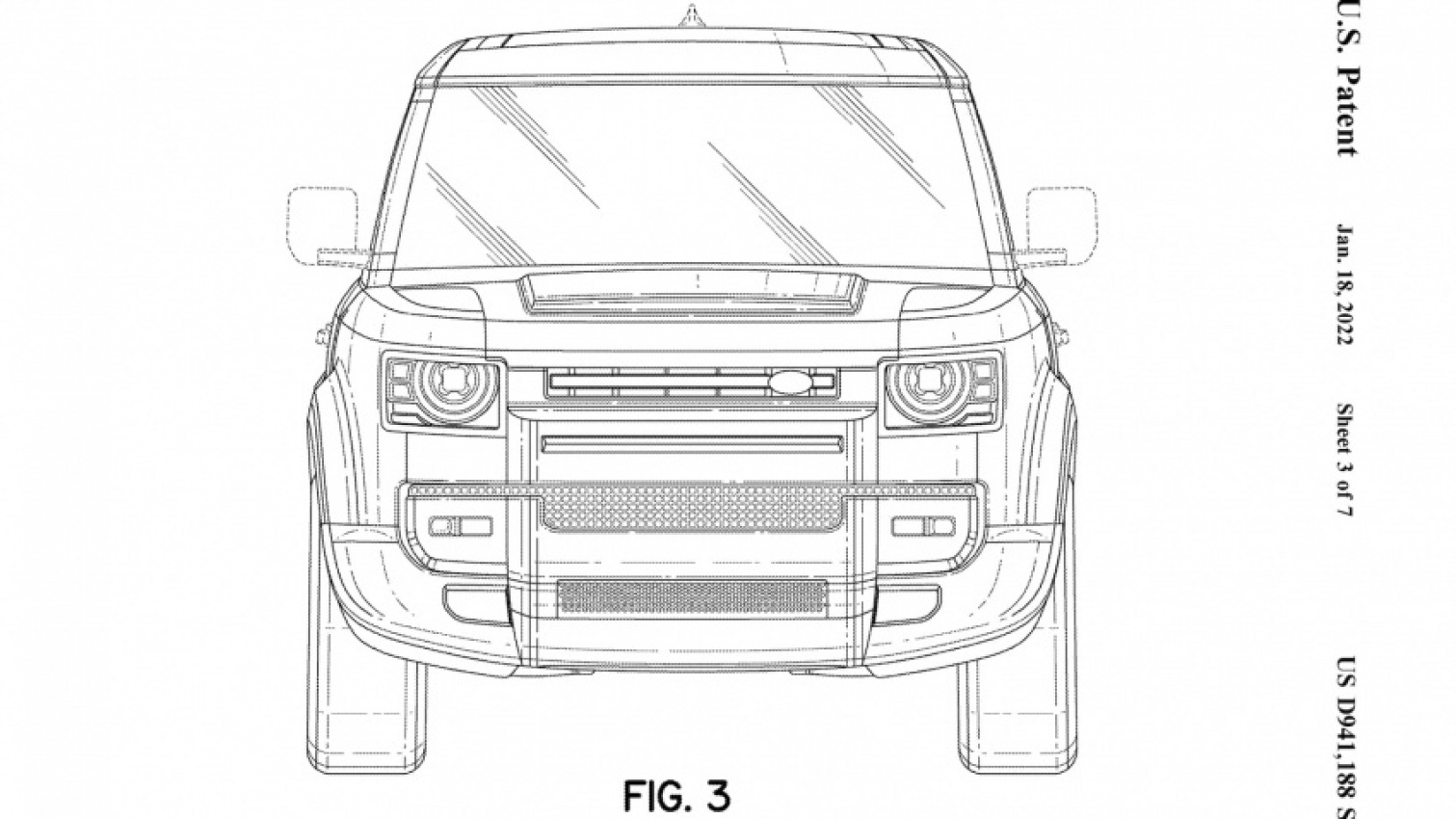 autos, cars, land rover, news, land rover defender, new land rover defender 130's extra-long body revealed in patent filings