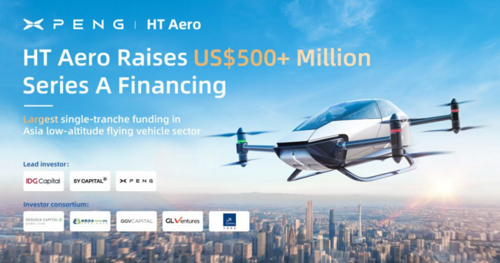 asia, autos, cars, xpeng, ht aero, mr. deli zhao, mr. he xiaopeng, xpeng inc., xpeng-backed urban air mobility company ht aero raises $500+ million in funding