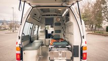autos, cars, toyota, toyota hiace, toyota hiace ambulance v8 begs conversion into an off-road camper
