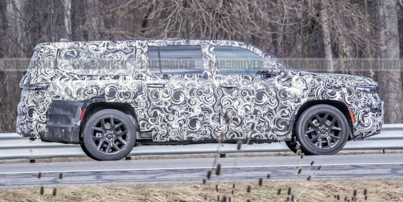 autos, jeep, jeep grand wagoneer suv spied in long-wheelbase form