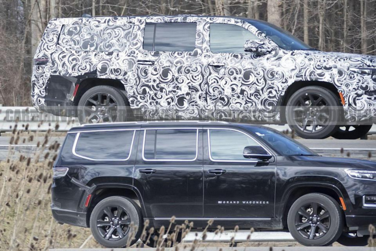 autos, jeep, jeep grand wagoneer suv spied in long-wheelbase form
