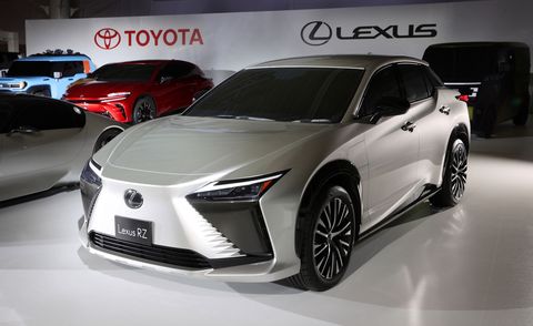 autos, lexus, reviews, 2023 lexus rz, the brand’s first ev for the u.s., starts to take shape