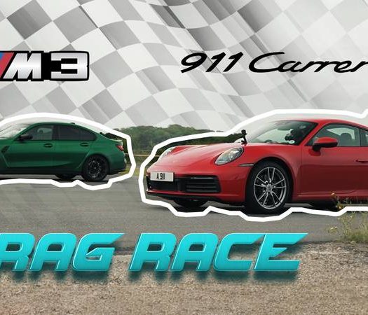 autos, bmw, news, porsche, bmw m3, drag race: porsche 911 carrera vs bmw m3 competition