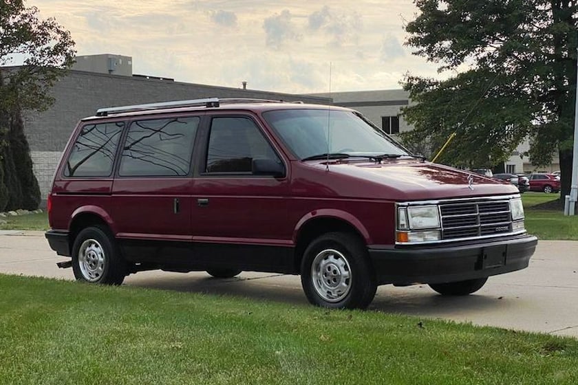 autos, cars, dodge, for sale, offbeat, rare stick-shift dodge caravan turbo is in mint condition