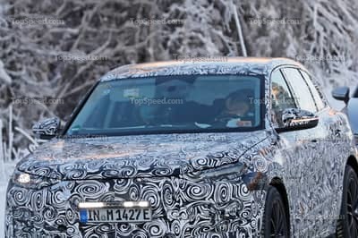 audi, autos, news, the audi q6 e-tron was recently spied winter testing with a camo quilt in sweden