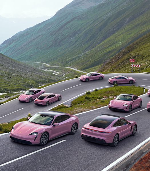 autos, news, porsche, porsche taycan, ease into the weekend with a world of only pink porsche taycans