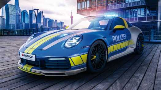 autos, news, porsche, techart builds fake porsche police car to promote safe tuning
