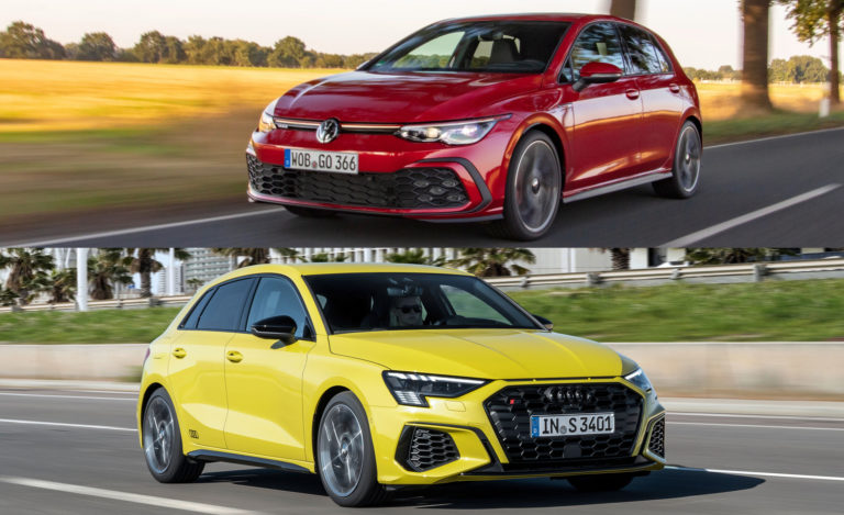 audi, autos, cars, features, android, audi s3, vw golf 8 gti, android, audi s3 vs vw golf 8 gti – hot hatch showdown