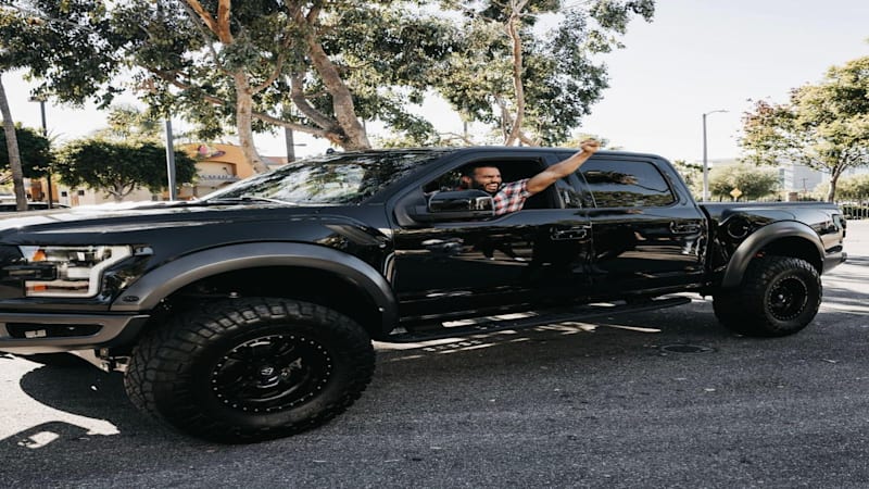 autos, ford, news, ford f-150, dwayne ‘the rock’ johnson gives his ford f-150 raptor to deserving vet