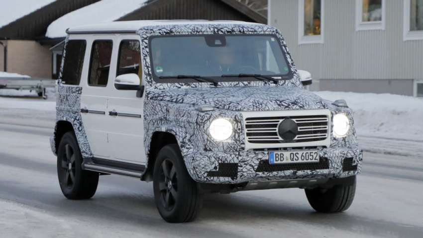 autos, cars, mercedes-benz, mercedes, suvs, new 2022 mercedes-benz g-class facelift spotted during winter testing