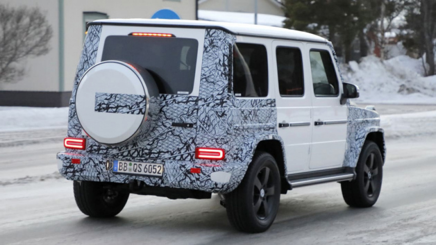 autos, cars, mercedes-benz, mercedes, suvs, new 2022 mercedes-benz g-class facelift spotted during winter testing