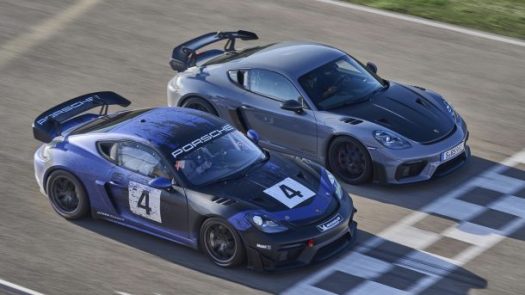 autos, news, porsche, porsche drops jaws in l.a. with 718 cayman gt4 rs and taycan gts sport turismo
