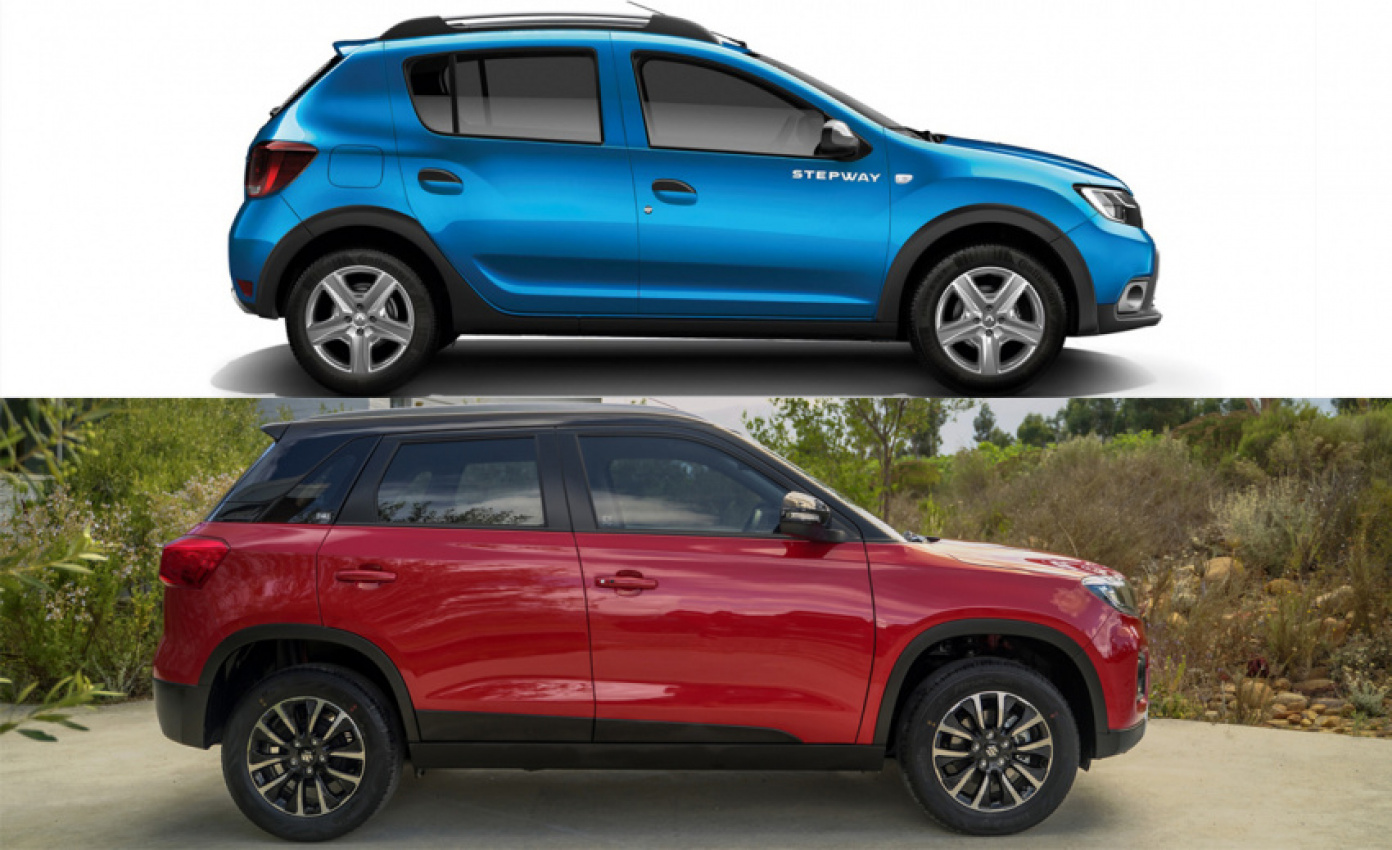 autos, cars, features, ford, renault, suzuki, android, renault sandero stepway expression, sandero, suzuki vitara, suzuki vitara brezza, vitara brezza, android, suzuki vitara brezza vs renault sandero – battle of the affordable pavement-mounters