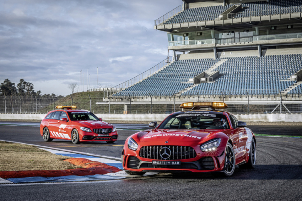 autos, cars, features, amg gt-r, aston martin, c63 s estate, dbx, mercedes amg, mercedes-benz, vantage, the awesome formula 1 safety cars for 2021 – photos