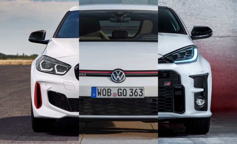 autos, bmw, cars, features, toyota, 128ti, bmw 128ti, gr yaris, gti, vw golf 8 gti, bmw 128ti vs toyota gr yaris vs vw golf 8 gti – which one is fastest