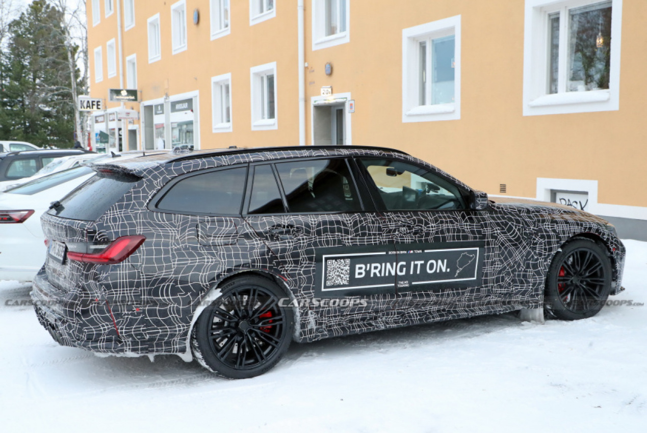 autos, bmw, cars, news, bmw m3, bmw scoops, scoops, take a closer look at the bmw m3 touring and its i4-inspired cabin