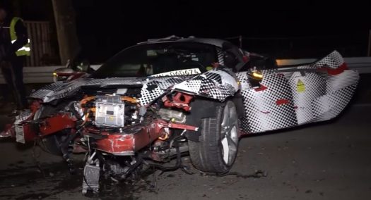 autos, ferrari, news, ferrari sf90 stradale, ferrari sf90 stradale prototype wrecked in crash in germany