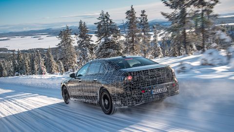 autos, bmw, news, bmw i7 confirmed as an electric 7-series, shown testing in snow