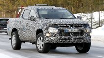 autos, cars, mitsubishi, mitsubishi l200, 2023 mitsubishi l200 spied for the first time as stretched test mule