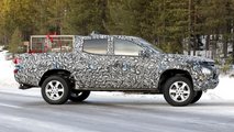 autos, cars, mitsubishi, mitsubishi l200, 2023 mitsubishi l200 spied for the first time as stretched test mule