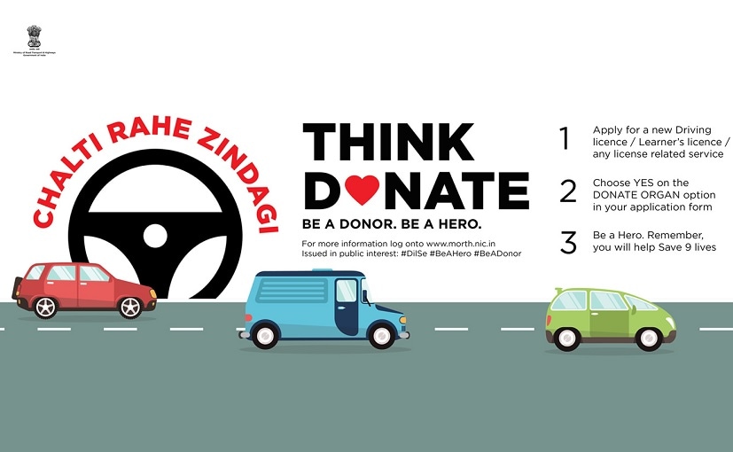 autos, cars, auto news, carandbike, driving licence, morth india, news, organ donation, organ donor, you can opt to become an organ donor when applying for driving licence