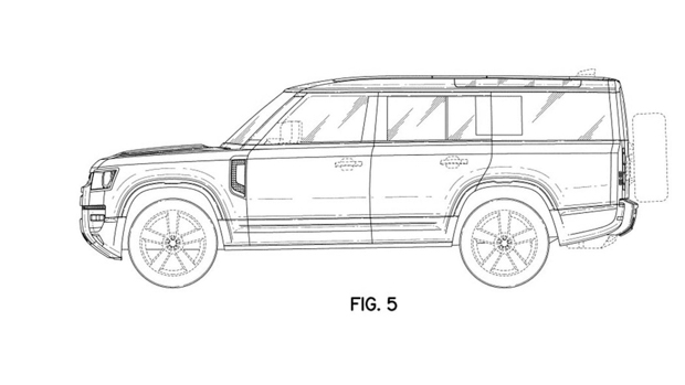 autos, cars, land rover, reviews, land rover defender, land rover defender 130 2023: stretched three-row luxury off-roader previewed in patent drawings