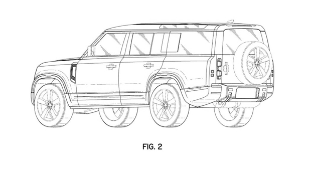 autos, cars, land rover, reviews, land rover defender, land rover defender 130 2023: stretched three-row luxury off-roader previewed in patent drawings