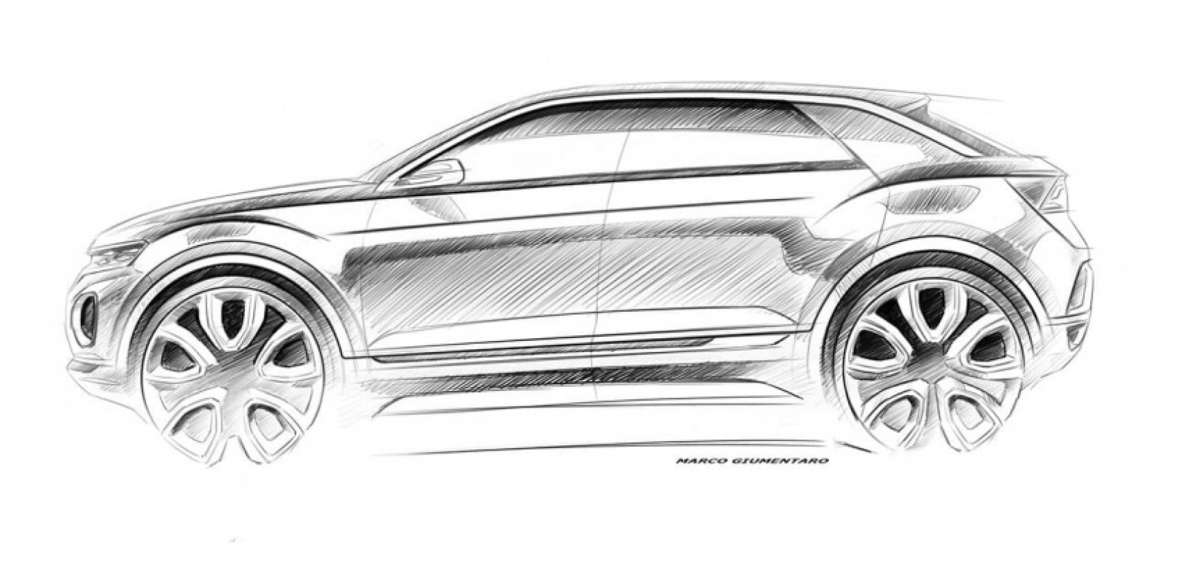 autos, cars, volkswagen, sketches give clues to volkswagen t-roc suv