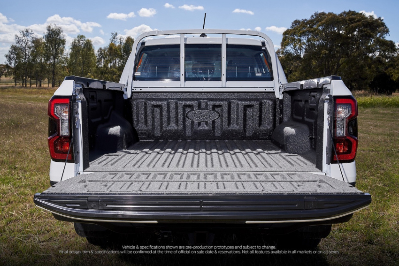 autos, cars, ford, ford details 2022 ranger versatility and tray functions
