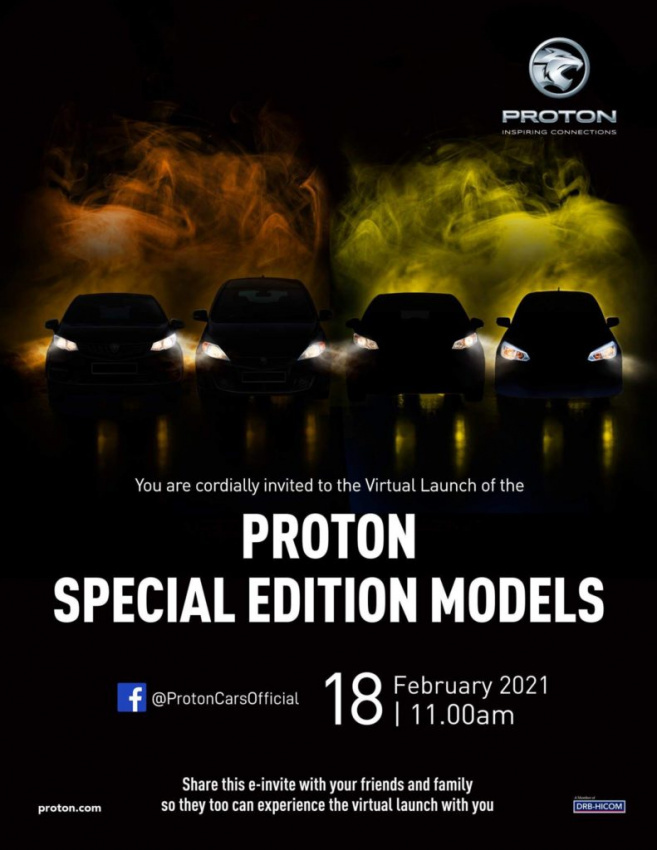 autos, bm, cars, pelancaran empat model proton edisi khas persona, exora black editions; iriz, saga r3 limited editions