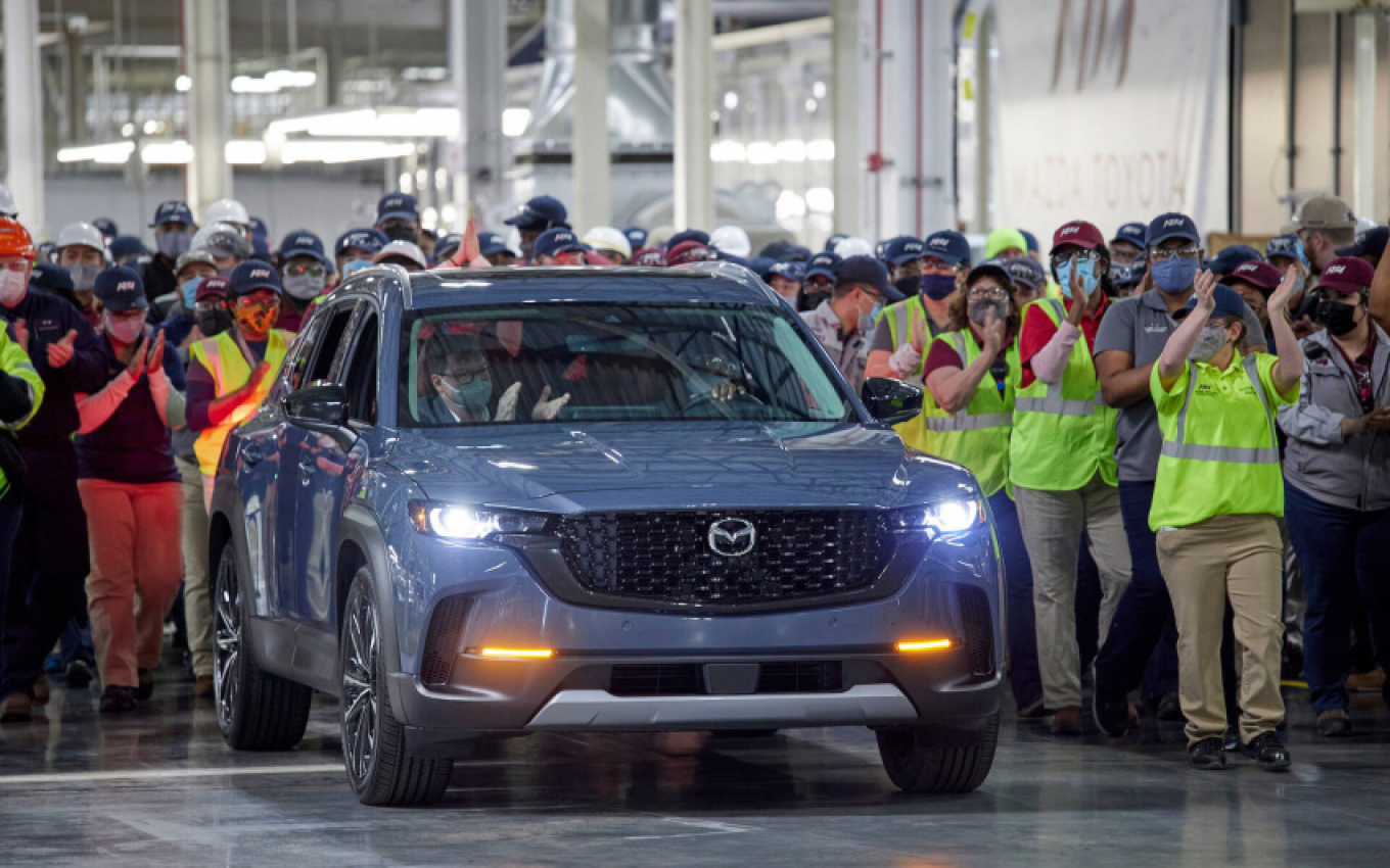 autos, cars, mazda, mazda cx-5, first 2023 mazda cx-50 rolls off the line, ready to rock