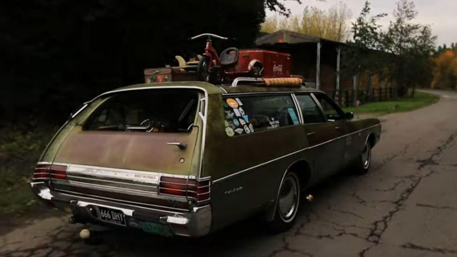 autos, plymouth, rusty plymouth fury wagon rolls hard in the uk
