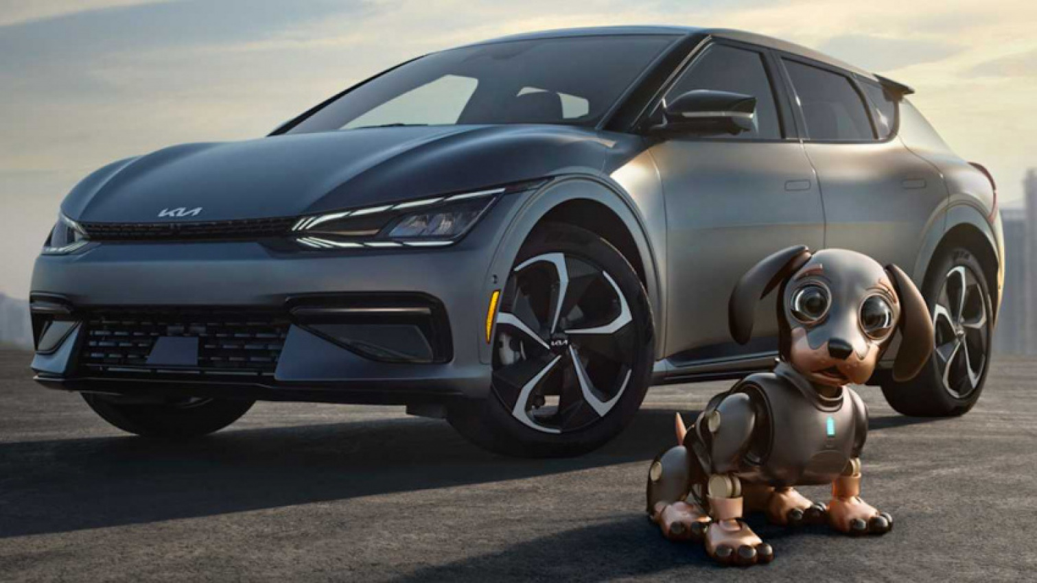 autos, cars, kia, kia teases its 13th super bowl ad with all-electric ev6, robot dog