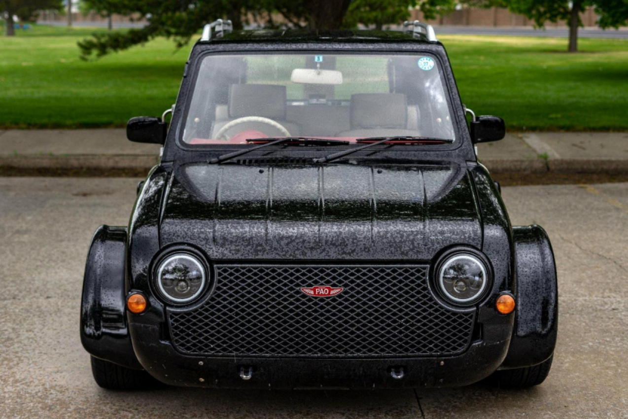 autos, cars, news, nissan, auction, classics, used cars, this modified nissan pao is simultaneously aggressive and adorable