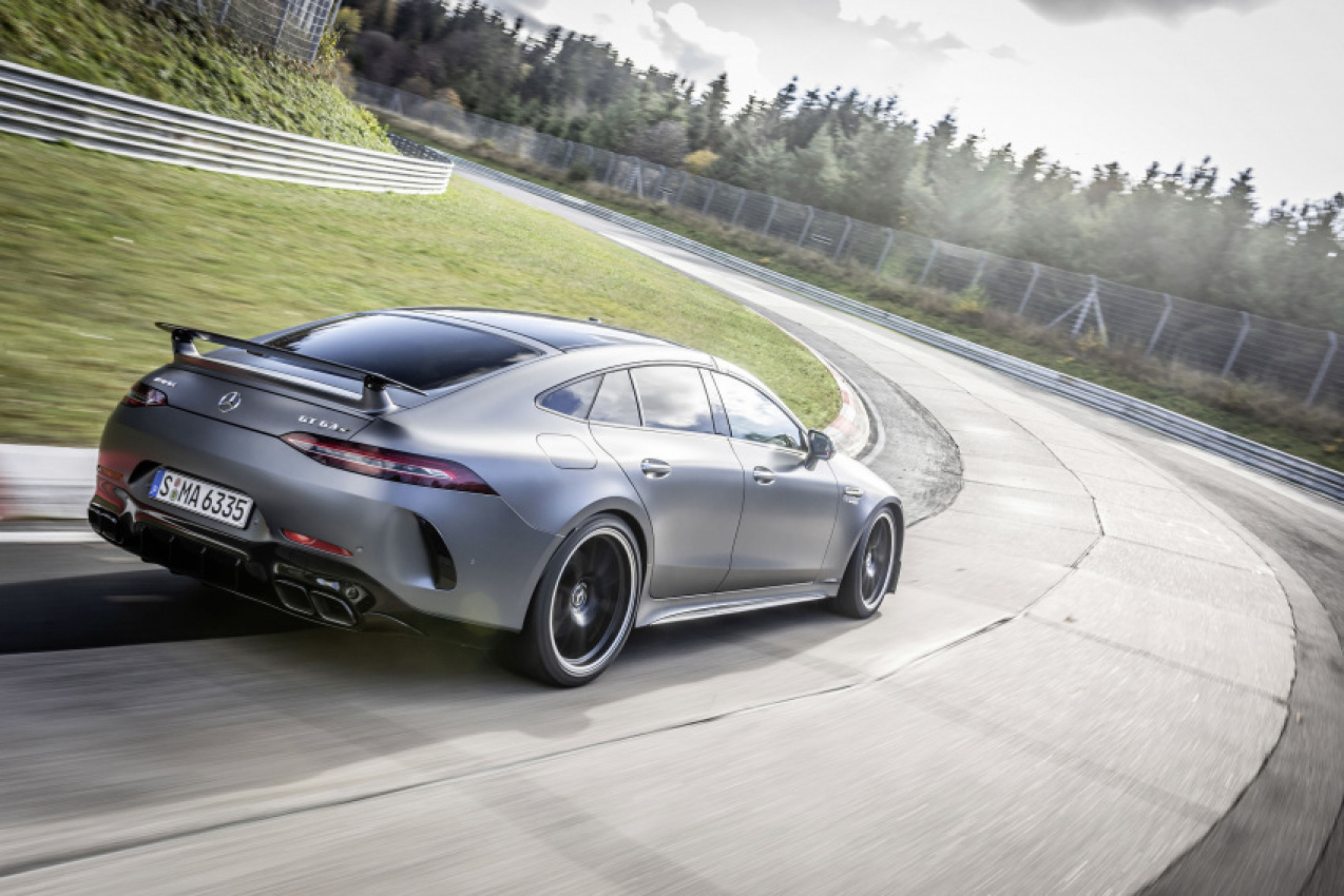 autos, cars, mercedes-benz, mg, mercedes, mercedes-amg gt 63 s 4matic+ is the fastest luxury class vehicle on the nordschleife