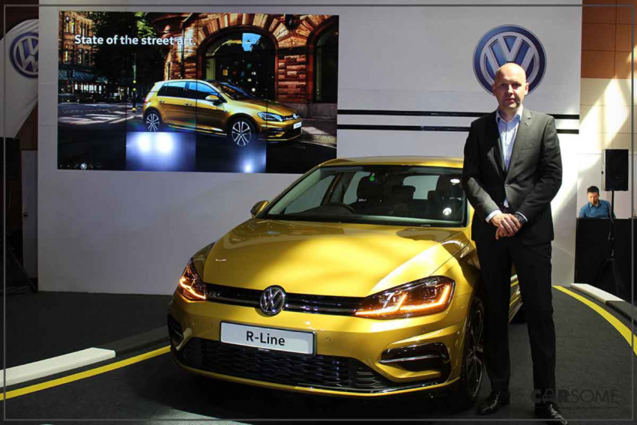 autos, cars, news, volkswagen, volkswagen golf r-line showcased at malaysia autoshow 2018 – tsi with r looks