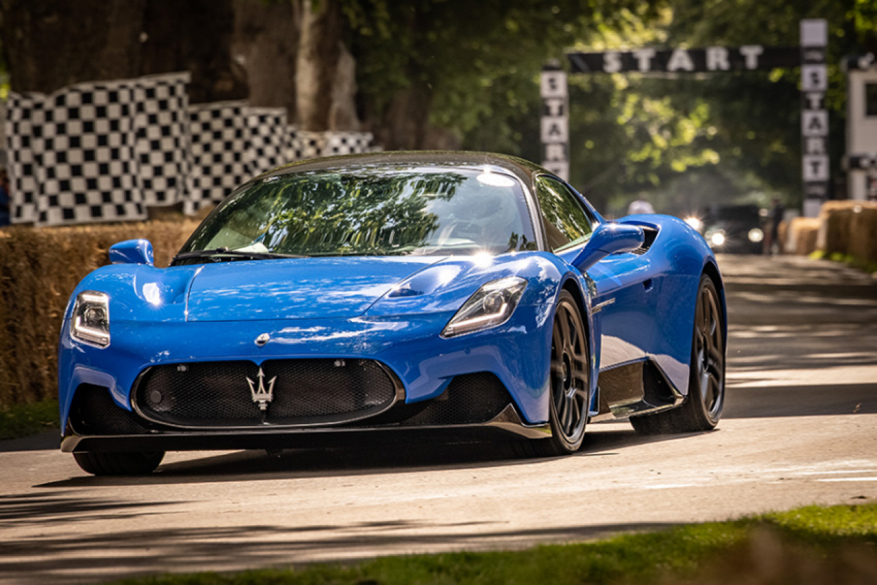 autos, cars, maserati, maserati takes the new mc20 for a ride at the goodwood festival of speed