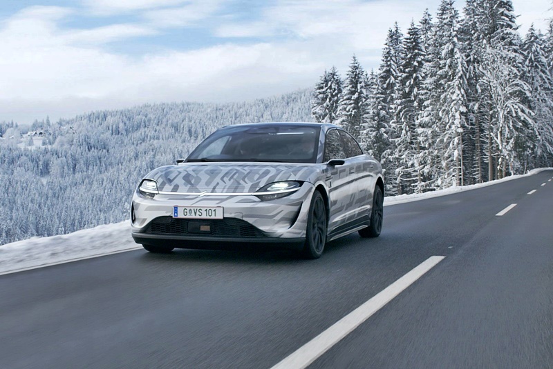 autos, cars, sony, concept car, electric car, magna steyr, prototype, vision-s concept, sony vision-s concept being tested on public roads in austria (w/video)