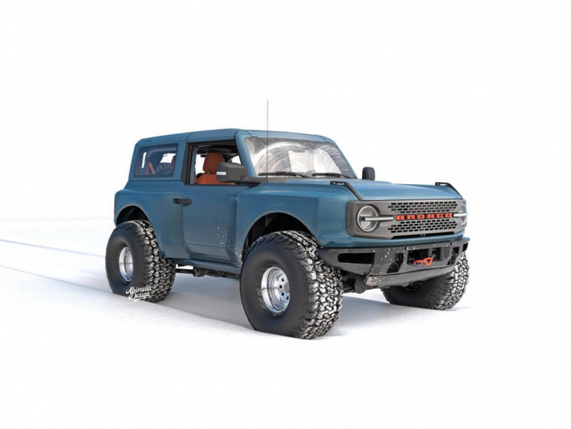 autos, cars, ford, news, ford bronco, renderings, 2022 ford bronco rendered as the ultimate arctic off-road weapon