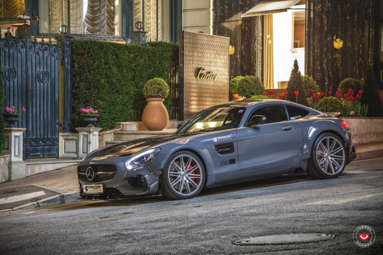 autos, cars, mercedes-benz, mg, mercedes, prior-design meets vossen wheels in a cool mercedes-amg gt s project and everything is shot in monaco