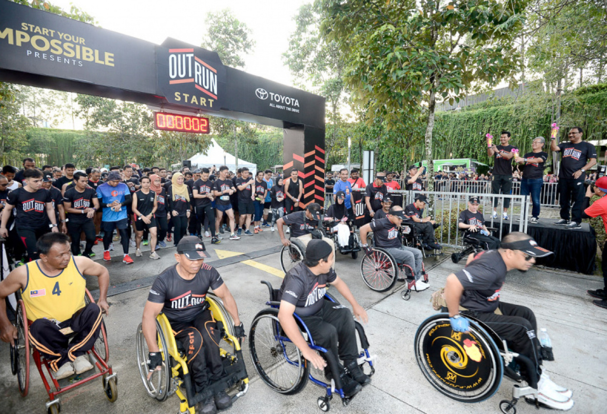 autos, cars, toyota, toyota malaysia corporate social responsibility, toyota outrun 2019, toyota outrun malaysia, umw toyota csr, umw toyota motor, toyota outrun raises rm151,100 for the paralympic council of malaysia