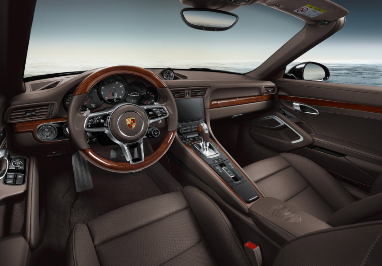 autos, cars, porsche, porsche exclusive releases 911 carrera s cabriolet with wooden trim interior